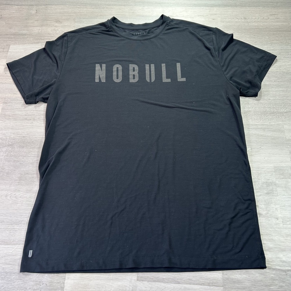 NOBULL Shirt Mens XL Black Short Sleeve Athletic Training Tee Top Performance